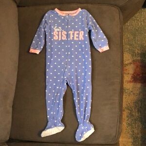 Blue 'Best Sister' Kids One Piece